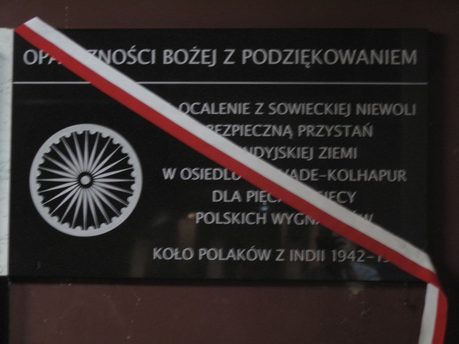 Tablica Koło Polaków z Indii 1942–1948 