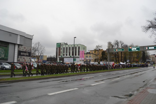 Przemarsz ulicami Nowego Sącza