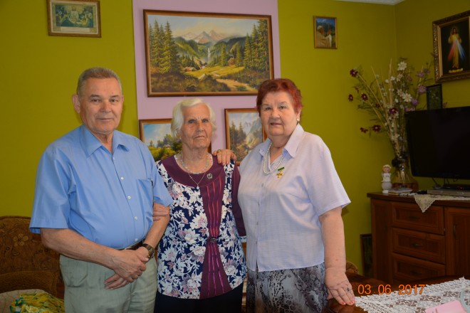 wiceprezes Mieczysław Tłuczek, Wincentyna Król, prezes Joanna Preiss